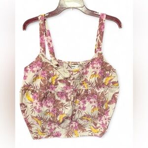 Sonoma Goods for Life poplin pajama tank top featuring a floral and banana print